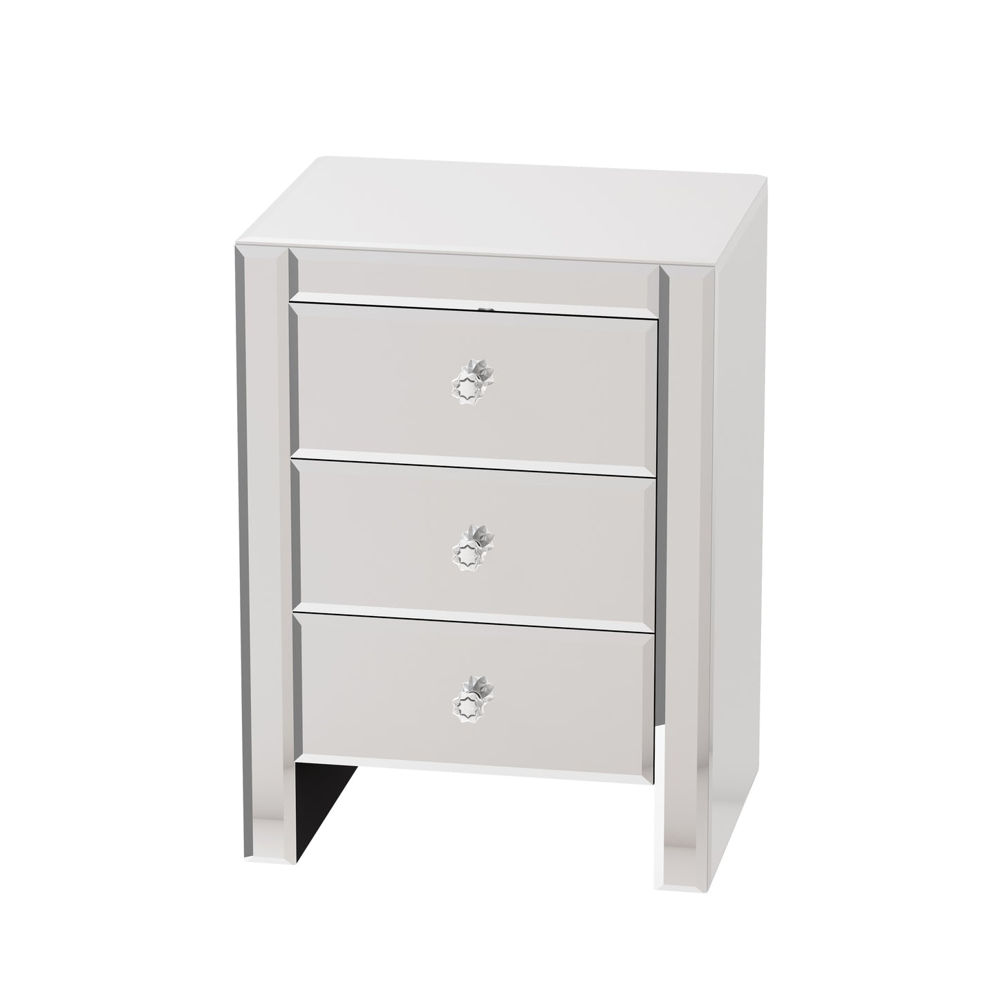 Elegance Reflections 3-Drawer Mirrored Accent Chest