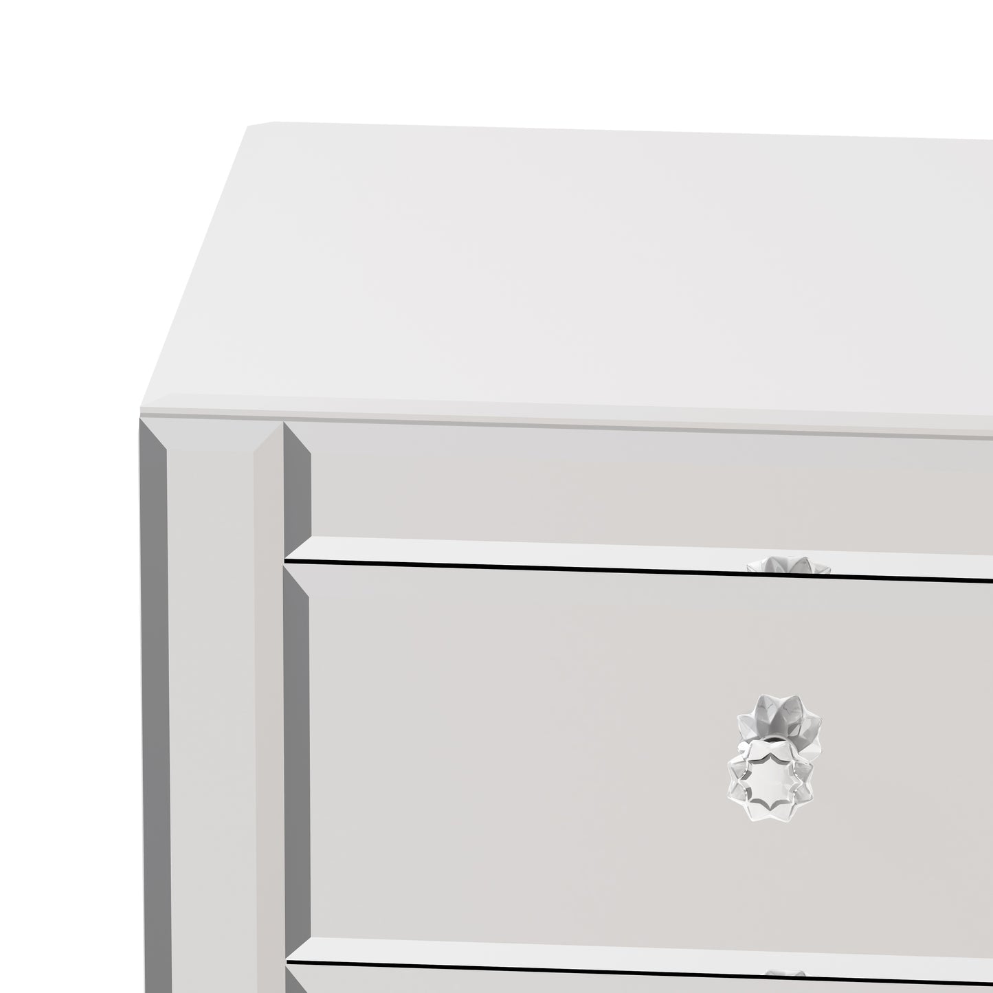 Elegance Reflections 3-Drawer Mirrored Accent Chest
