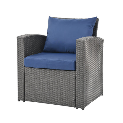 Moray 4 Pc Outdoor Patio Seating Set - Light Blue