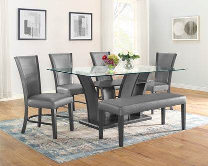 Oliver Fabric Dining Chair Set of 2 - Gray