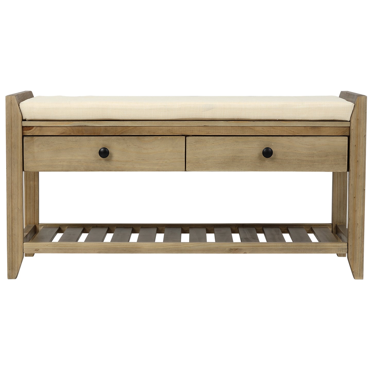 Modular Entryway Storage Bench - Gray Wash