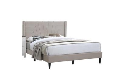 Tranet Queen Size Bed - Light Brown