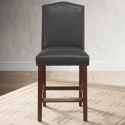 Claremont Faux Leather Counter Stool - Gray