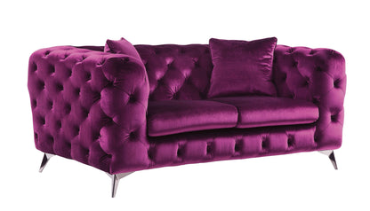 Atronia Fabric Loveseat - Purple