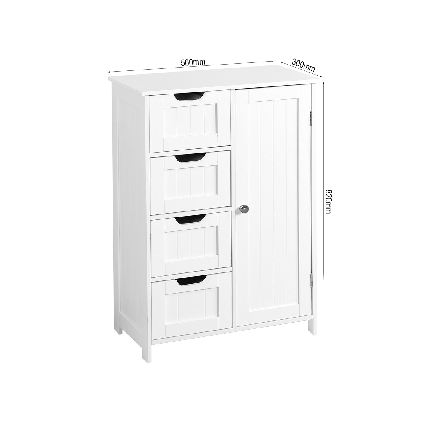 Jaro Bathroom Storage Cabine - White