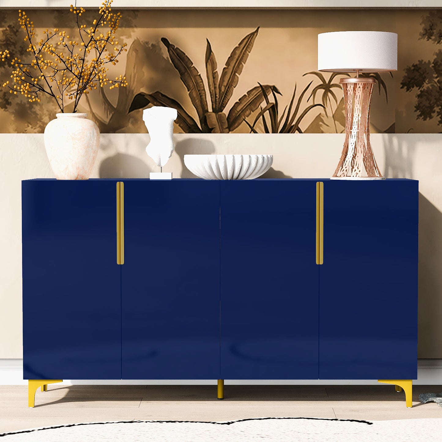 Jin Luxury Storage Cabinet - Navy Blue