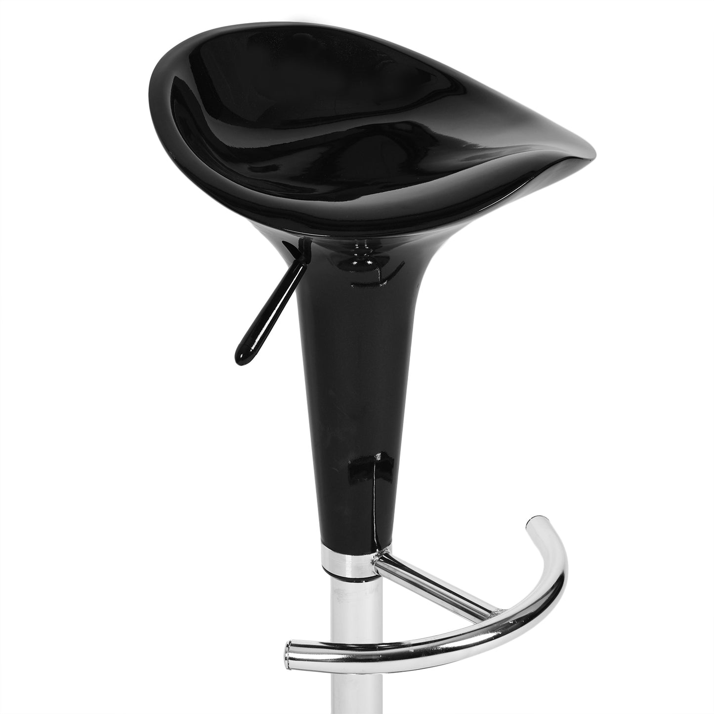 Space One Swivel Adjustable Height Bar Stools - Black Set of 2