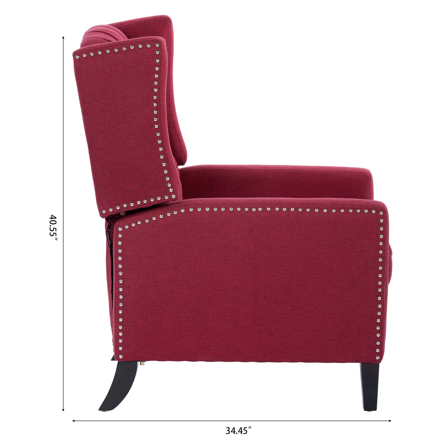 Nix Wide Manual Wing Chair Recliner - Red