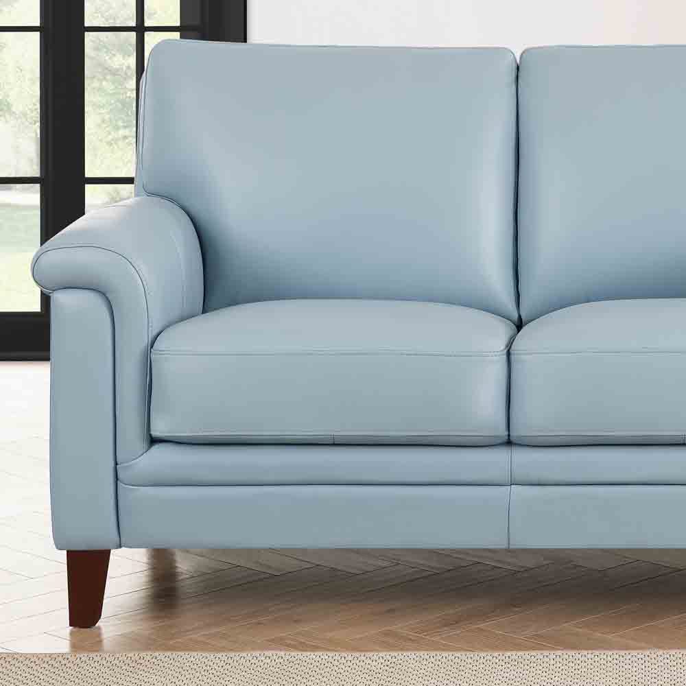 Westcott Leather Loveseat - Blue