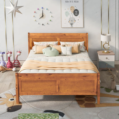 Urban Fusion Full Size Wood Platform Bed - Oak