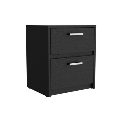 Trivor 2 Drawers Nightstand - Black