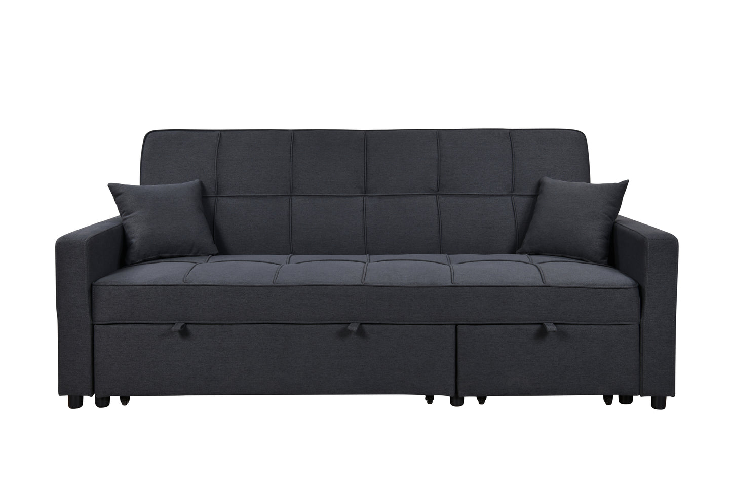 Tena Upholstered Sofa Bed W/Pull Out Bed  - Dark Gray