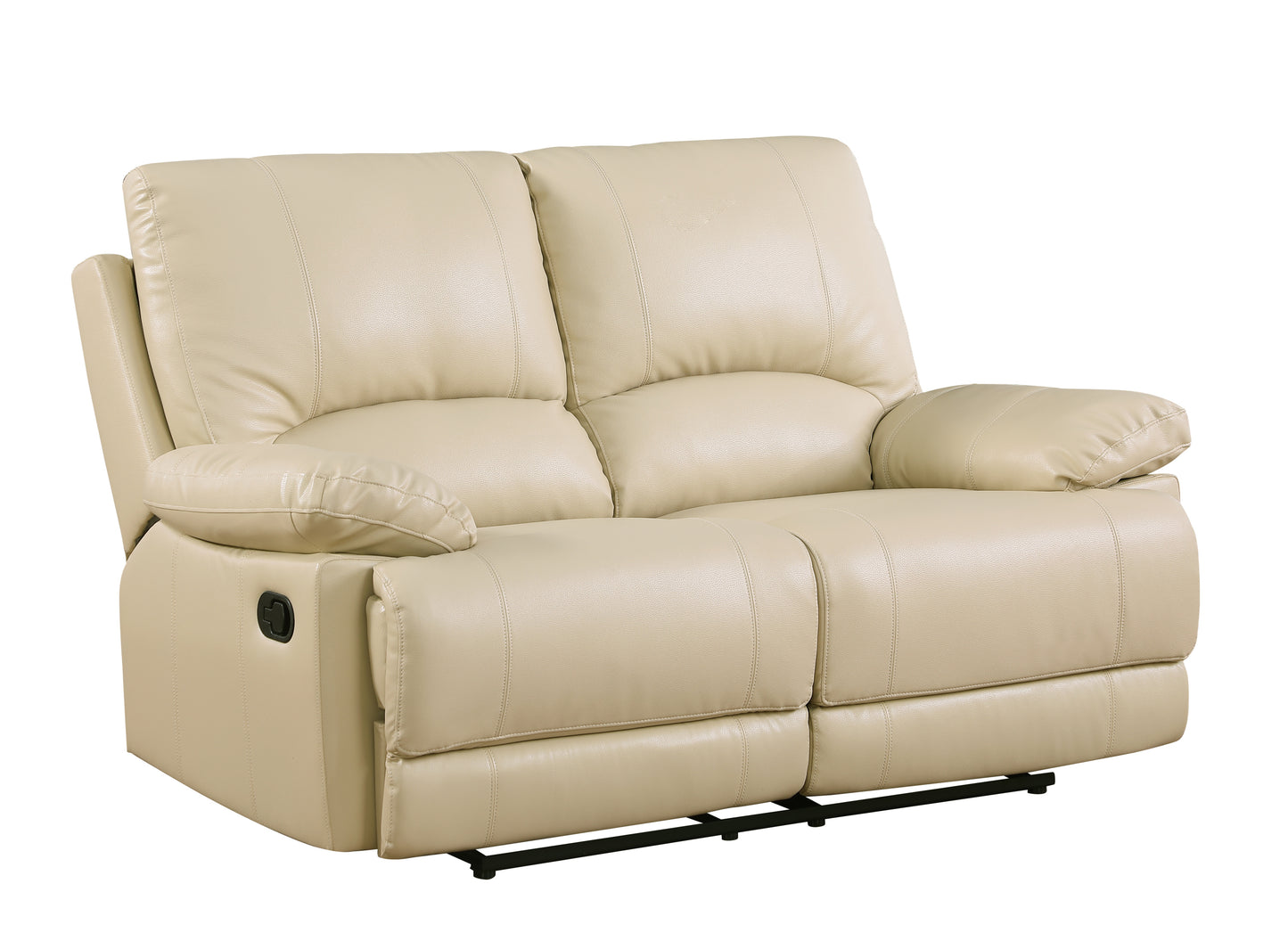 Beck Leather-Air Recliining  Loveseat - Beige