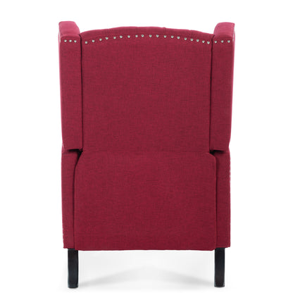 Nix Wide Manual Wing Chair Recliner - Red