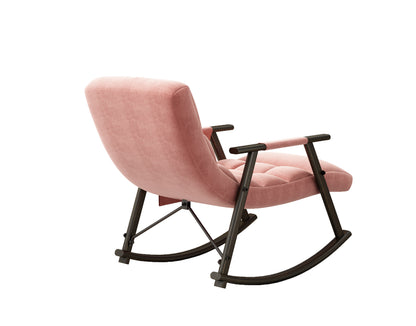 Dawson Casual folding rocking chair upholstere - Pink