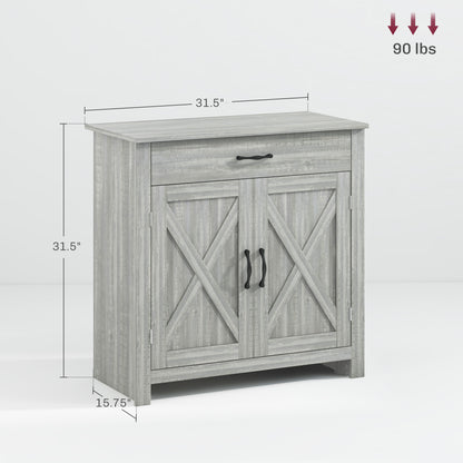 Woods Farmhouse Sideboard Buffet Cabinet - Gray