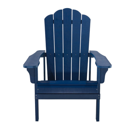 Key West Outdoor Plastic Wood Adirondack Chair - Blue