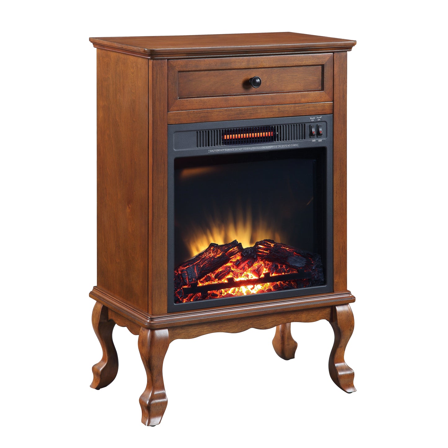 Adam Electric Fireplace - Walnut