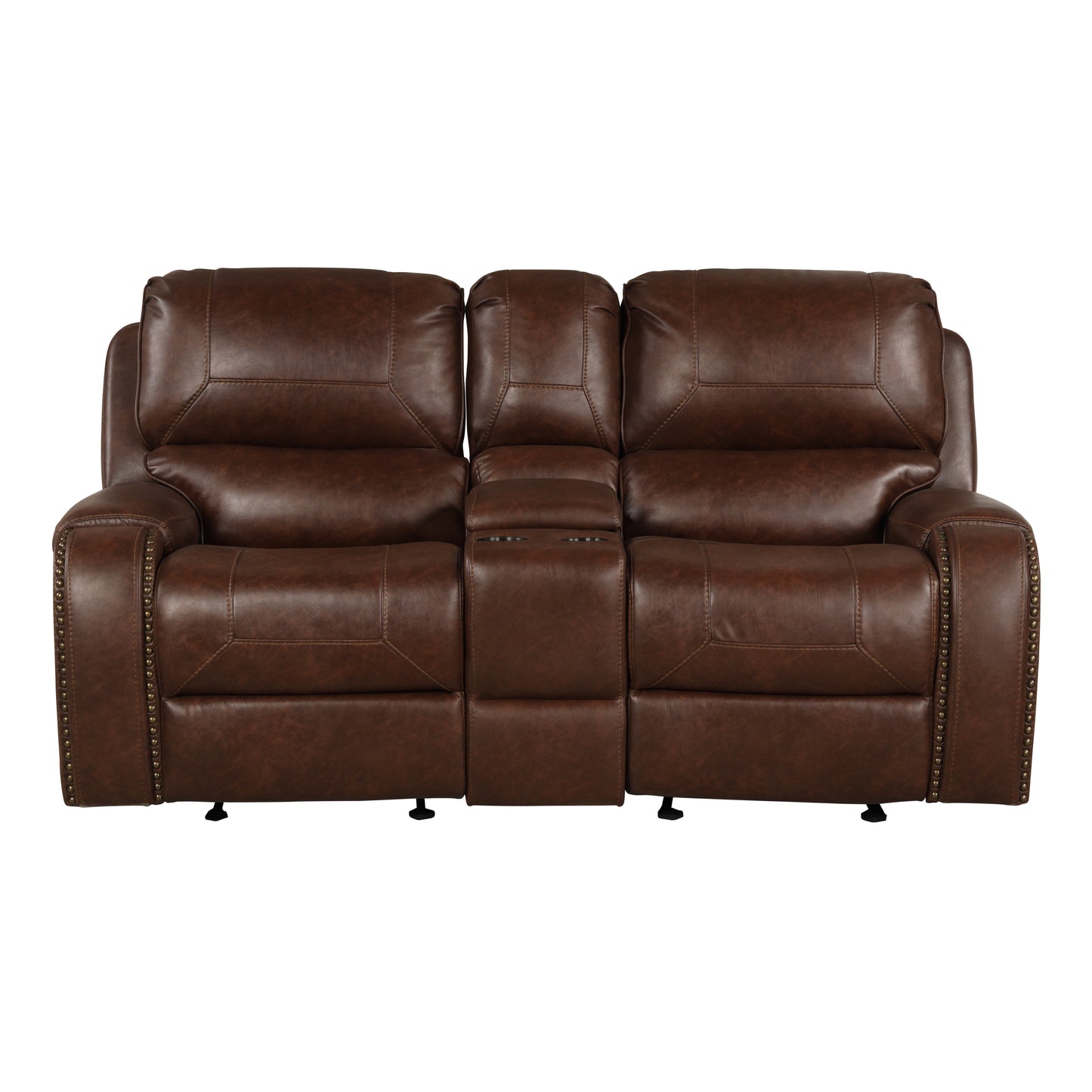 Achern Manual Reclining Loveseat with Storage Console