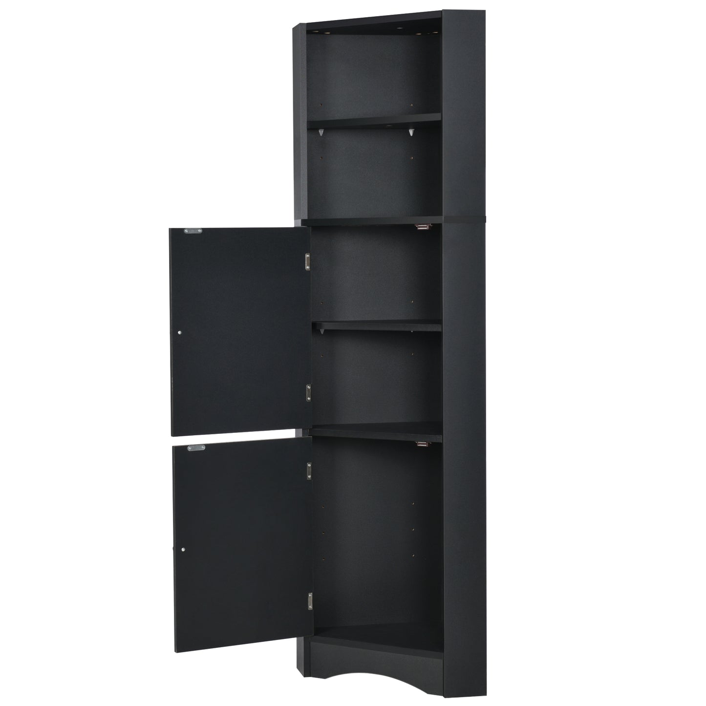 Skyward Bathroom Corner Cabinet - Black