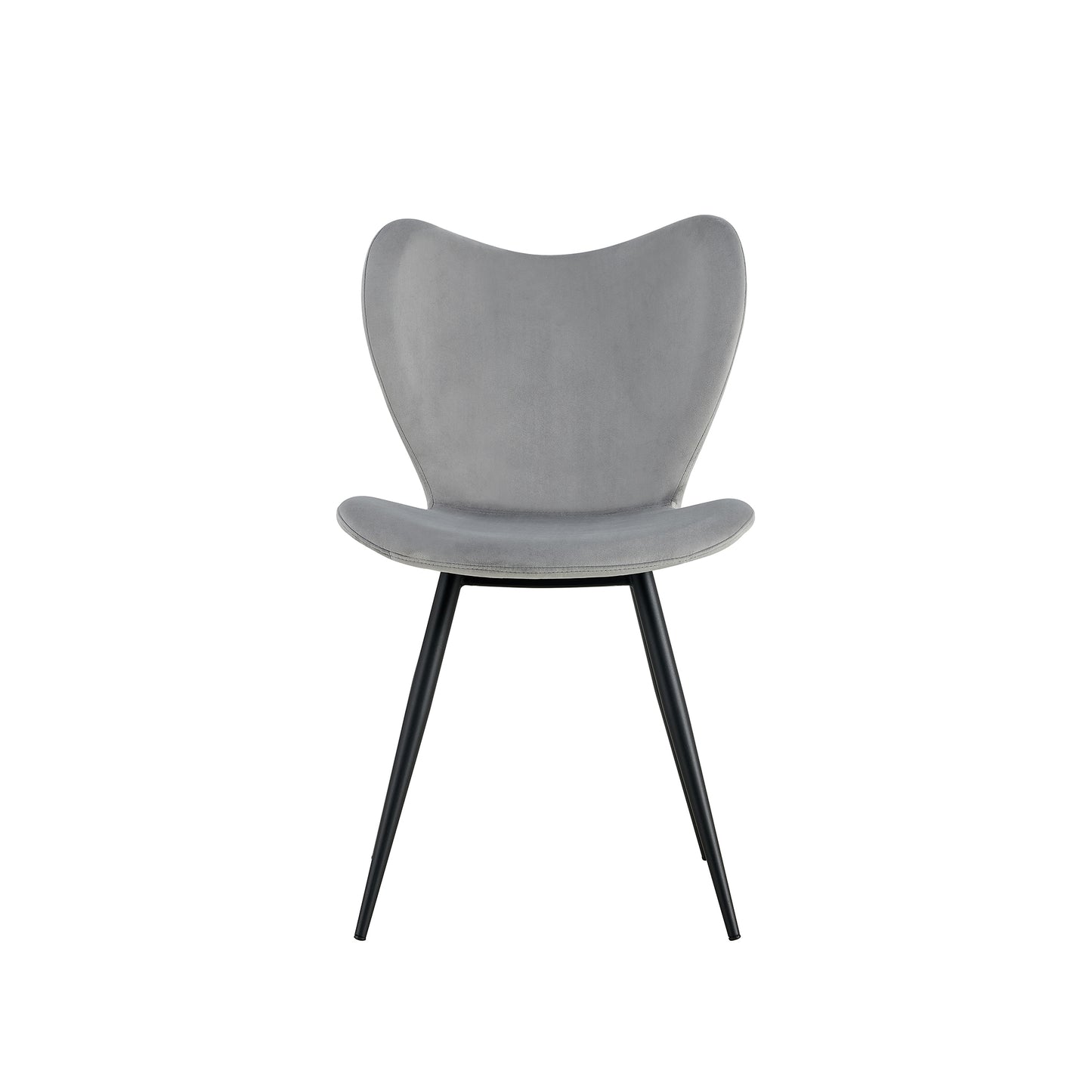 Riva Velvet Dining Chairs (Set of 2) - Gray