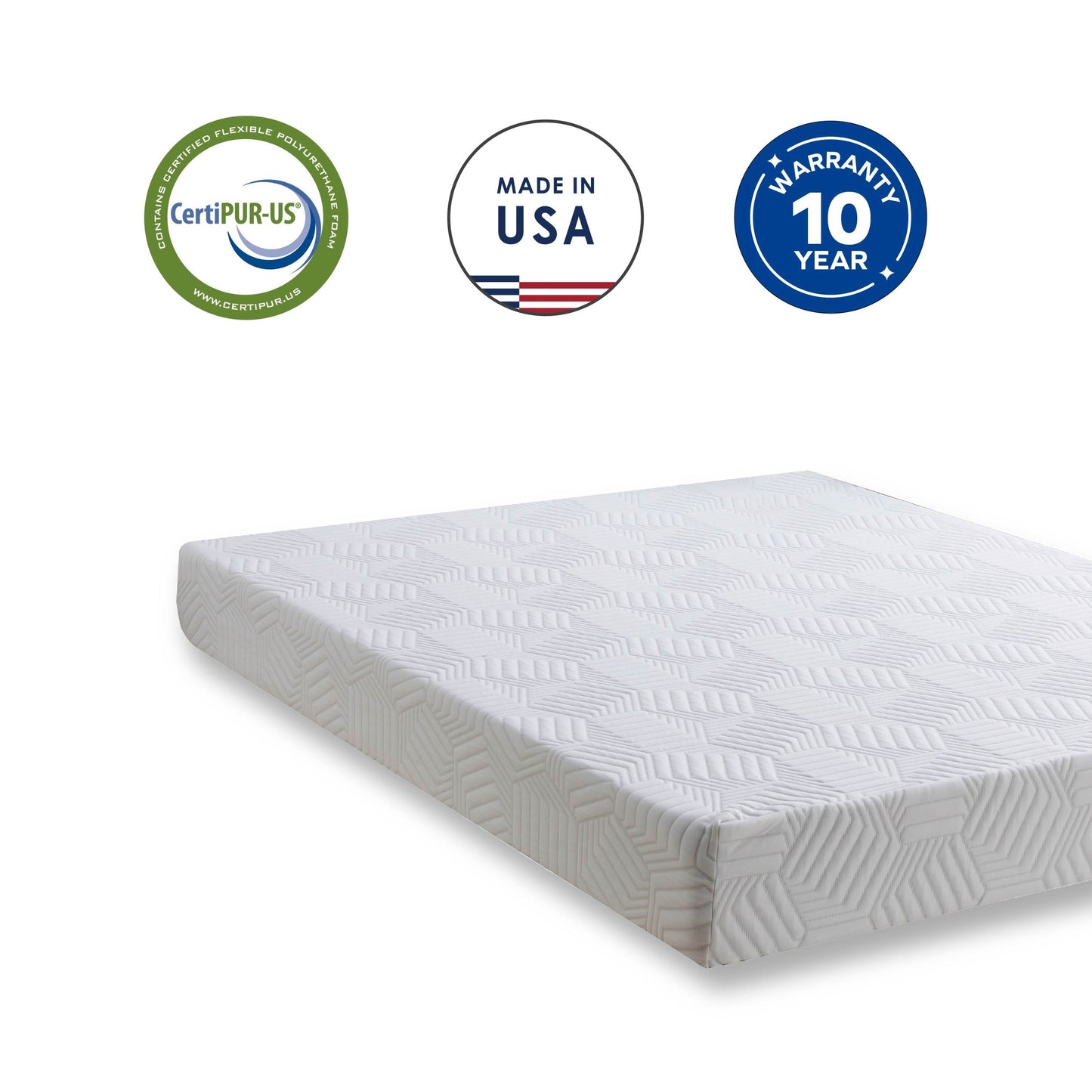 Lux Gel Memory Foam 10" Mattress - California King