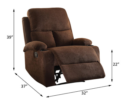 Rosia Velvet Recliner - Chocolate