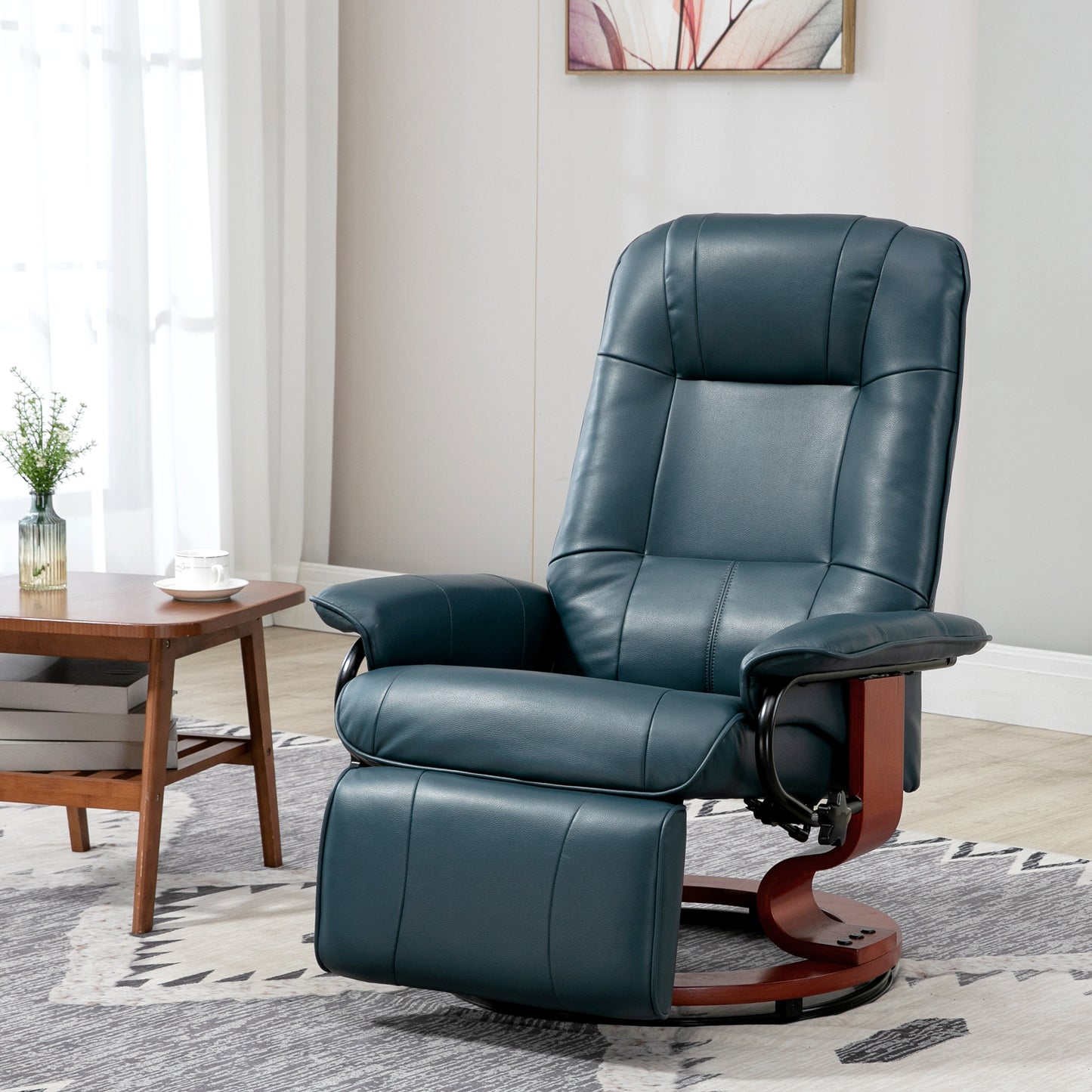 Metro Swivel Recliner Chair - Blue