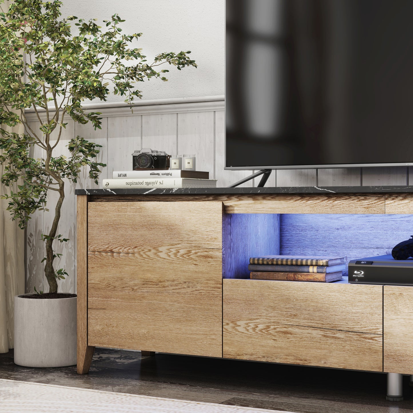 Kat TV Media Entertainment Console - Natural