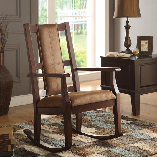 Hartley Rocking Chair with Padded Seat - Espresso