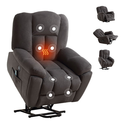 Minder Power Lift Recliner Chair Recliners - Gray