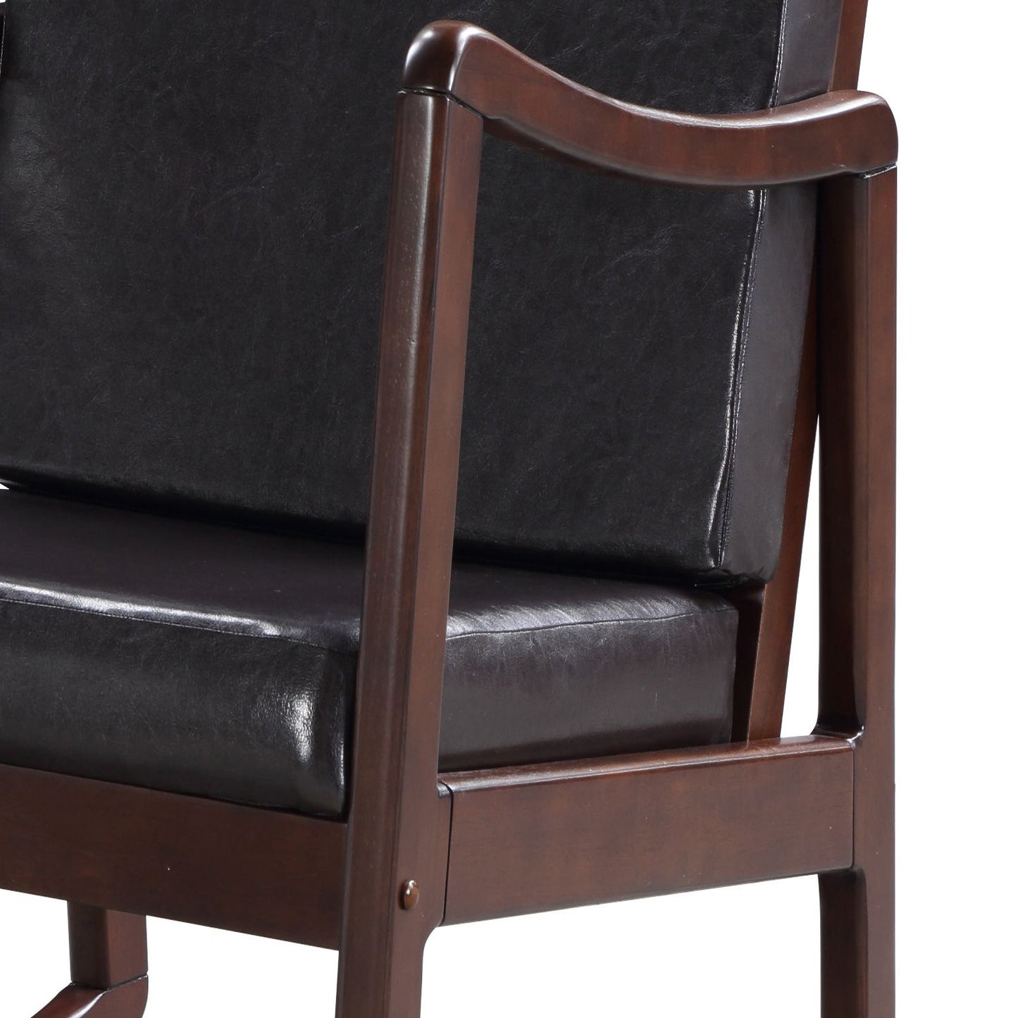 Blake Rocking Chair with Armrest - Brown+Black