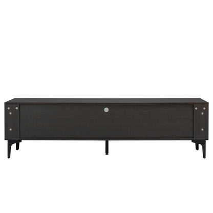 Chicada TV stand with LED remote control lights - Black+Brown