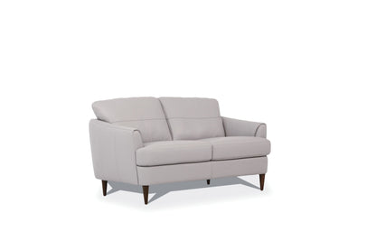 Helena Leather Loveseat - Gray