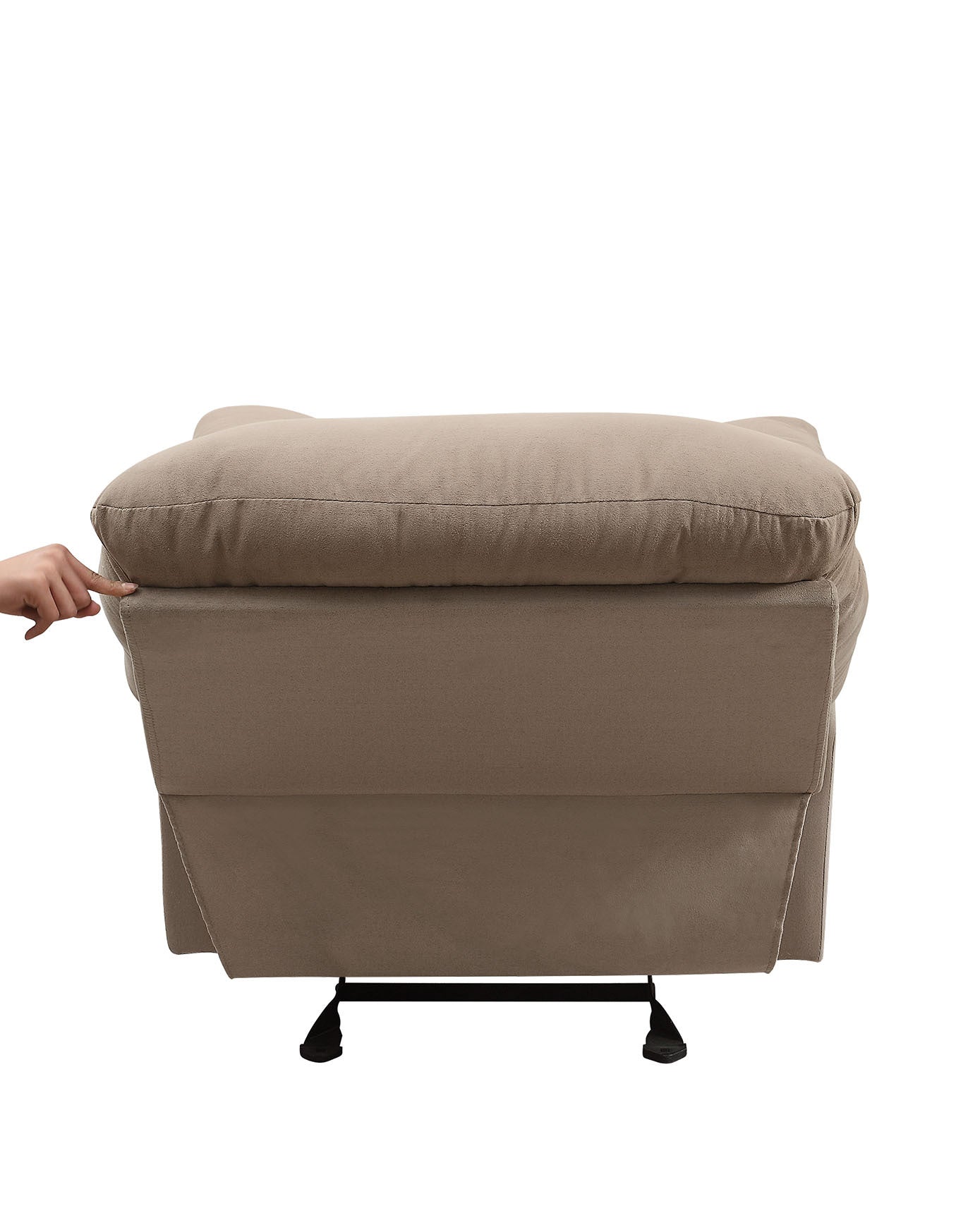 Zamora Glider Recliner with Pillow Top Armrest - Light Brown