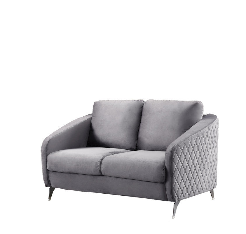 Sofia Velvet Loveseat - Gray