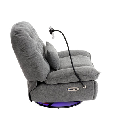 Roxie 270 Degree Swivel Power Recliner with Voice Control - Gray