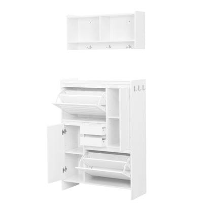 Haru Multi-Functional Shoe Cabinet - White