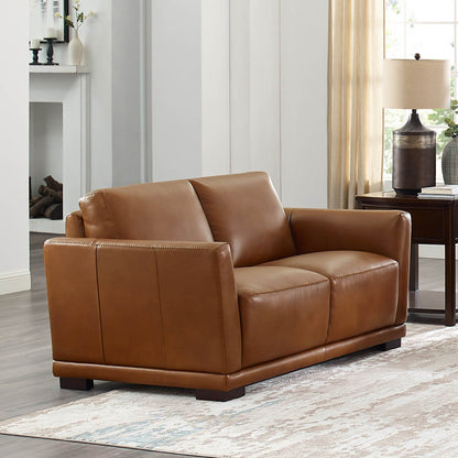 Mary Leather Loveseat