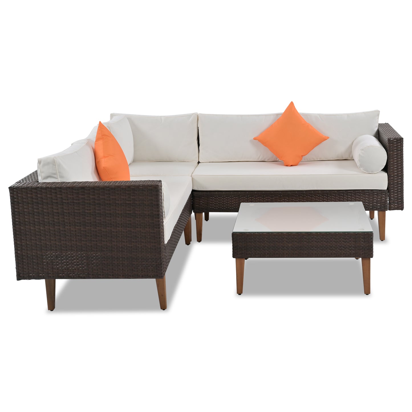 Selma  4 Pc Outdoor Wicker Sofa Set - Beige