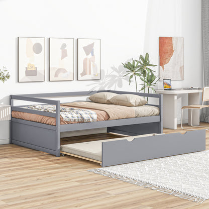 Zim Twin Size Daybed with Twin Size Trundle - Gray