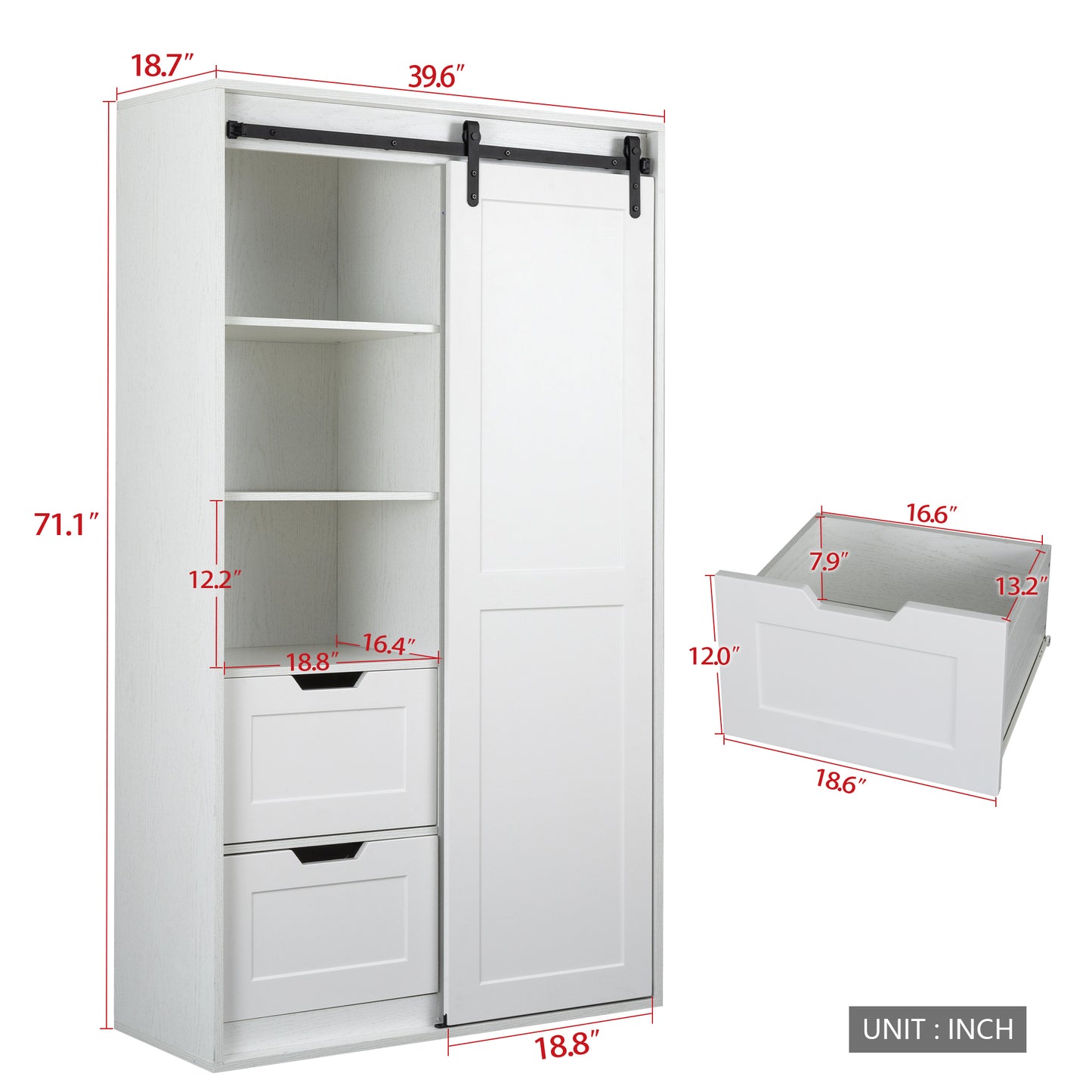 Reon Closets Storage Cabinet - White