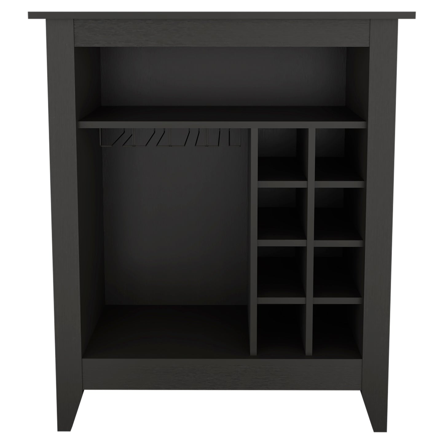 New Canaan 6-Bottle 1-Drawer 1-Shelf Bar Cabinet - Black