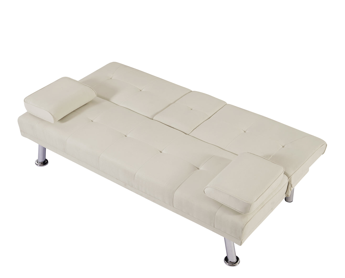 Devo Linen Upholstered Convertible Sofa Bed  - Beige