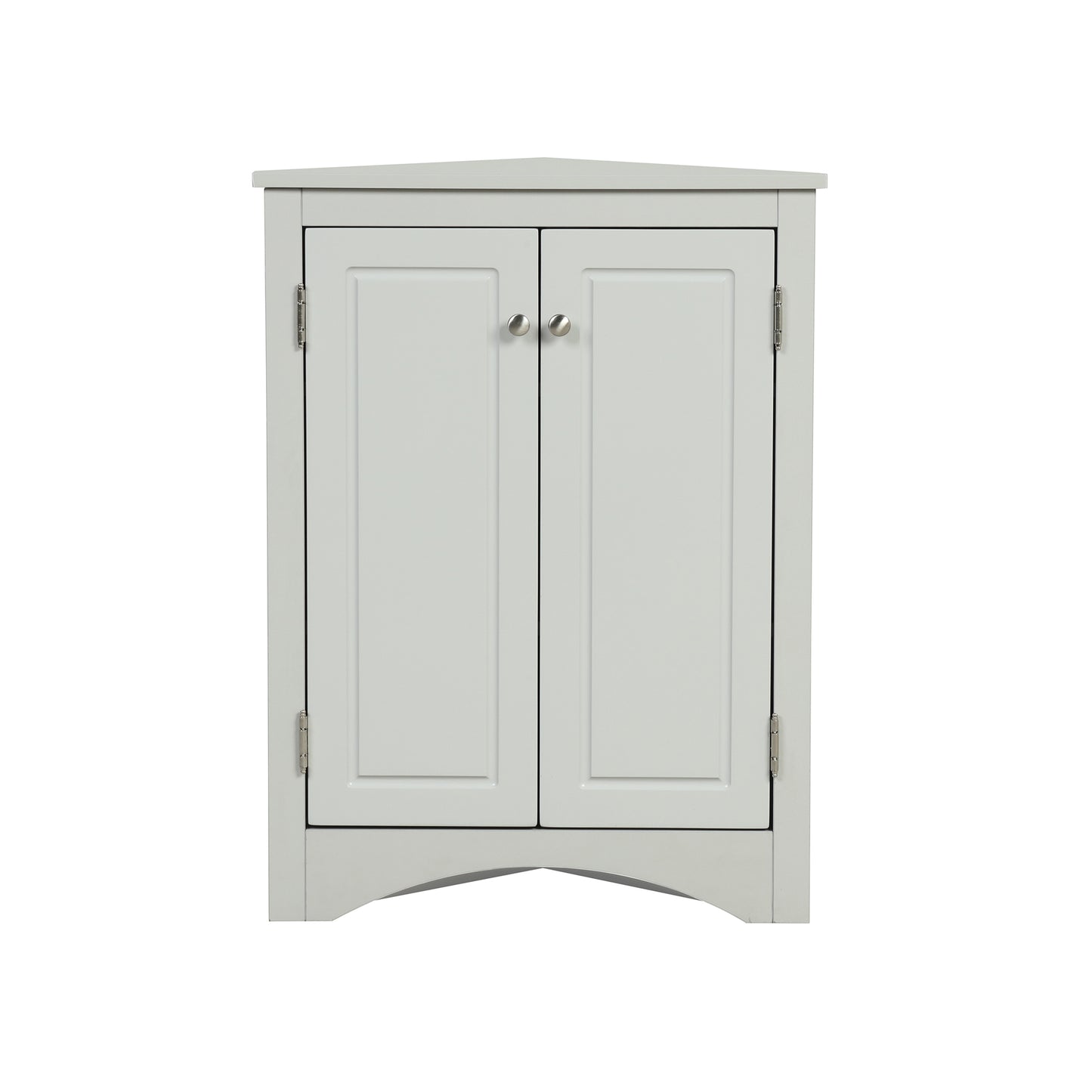 Modern Triangle Corner Cabinet -  Gray