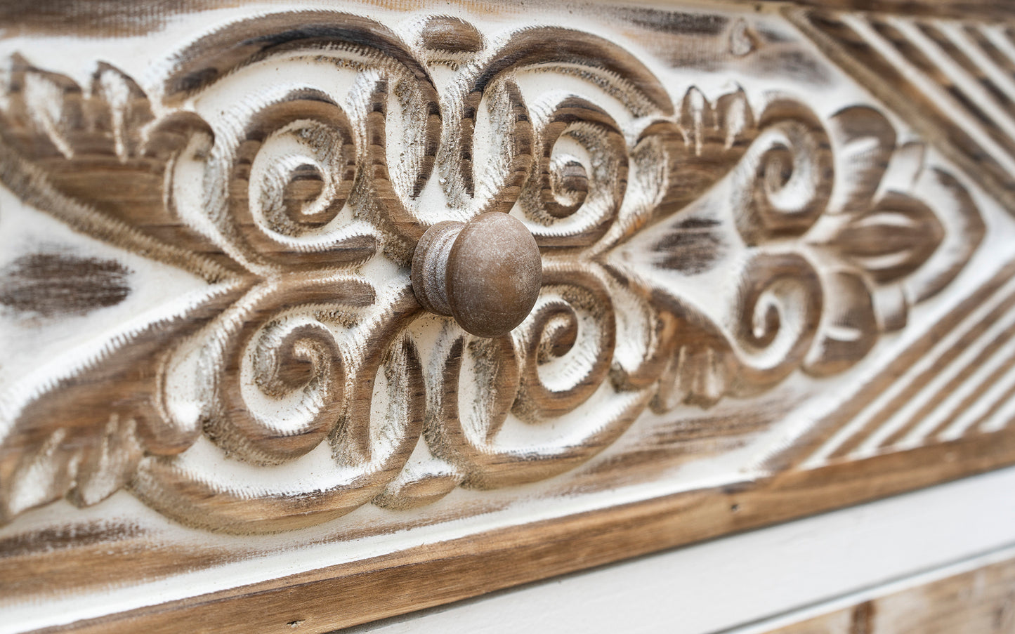 Weathered Wood Storage Cabinet