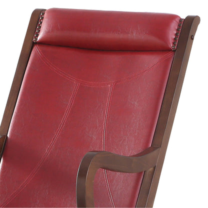 Hartley Rocking Chair with Padded Seat - Burgundy