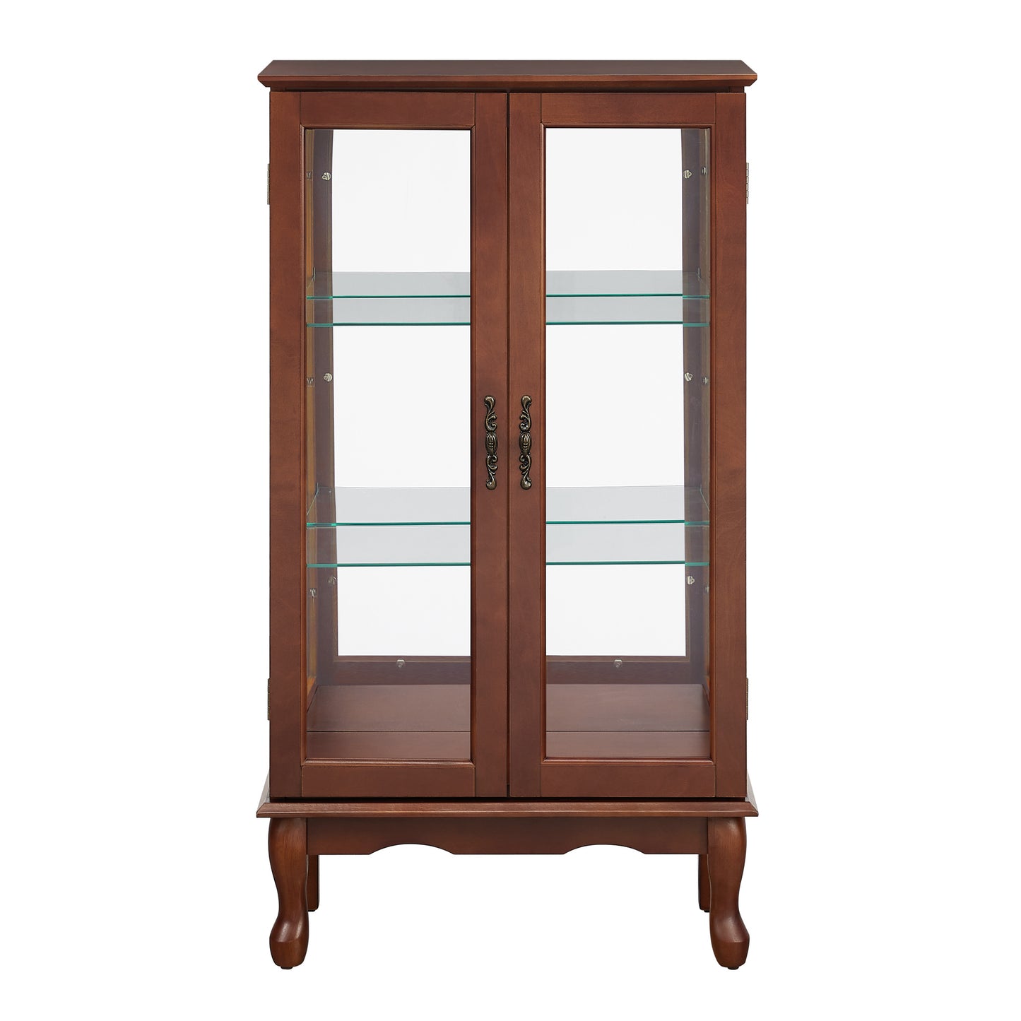 Karla Lighted Curio Diapaly Cabinet - Walnut