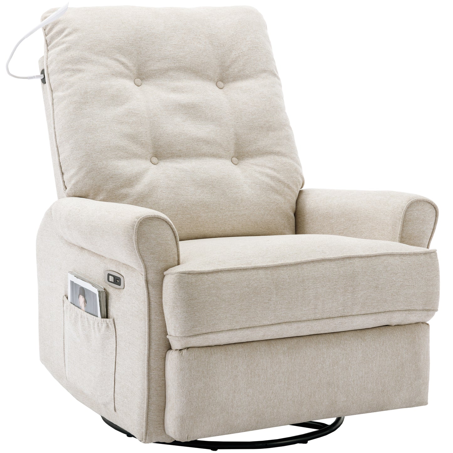 Vo 270 Degree Swivel Recliner Chairs - Cream