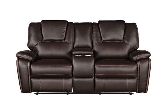 Darcey Power Reclining Loveseat - Brown